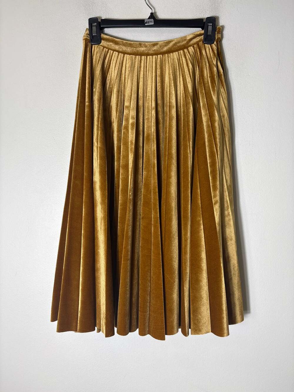 NWT Gianni Bini Gold Pleated Midi Skirt Sz XS